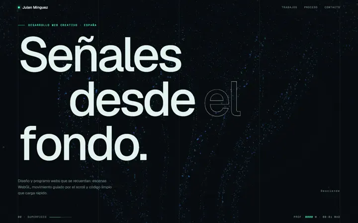 Portada de Señales desde el fondo